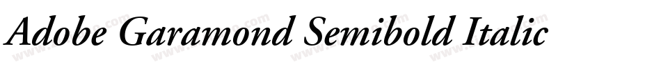 Adobe Garamond Semibold Italic Oldstyle Figures字体转换